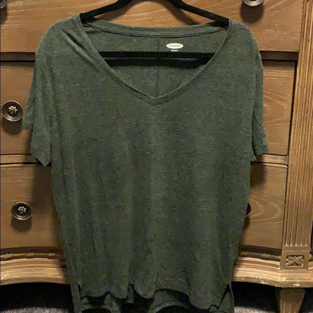 Woman’s old navy green boyfriend shirt size L